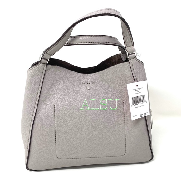 Kate♠️Spade Sm Triple Compartment Le Satchel Grey - Picture 6 of 13